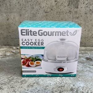Elite Gourmet Electric Egg Cooker Easy Peel 7 Egg Rapid Cooker